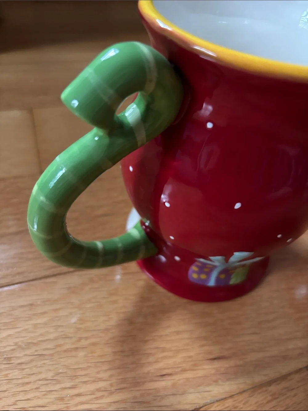 Pier 1 Red and Green Snowman Mugs (Set of 2)